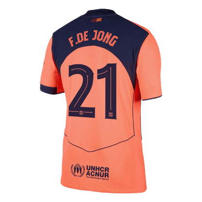 UCL Camiseta Auténtica F.DE JONG #21 Barcelona 2025/26 Tercera Equipación -Versión Jugador