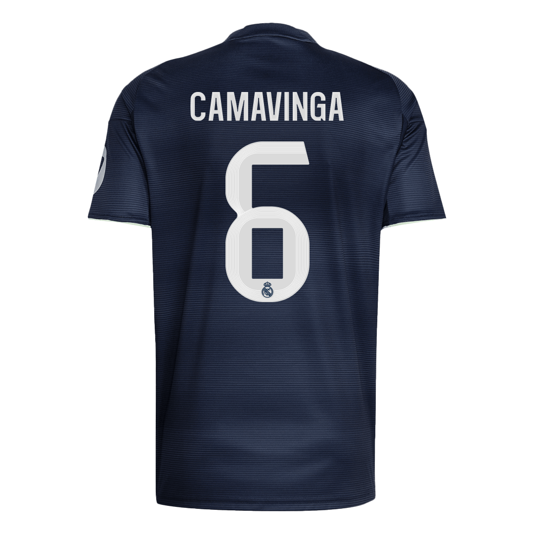 Calidad Premium Camiseta CAMAVINGA #6 Real Madrid 2025/26 Segunda Equipación - Versión Hincha