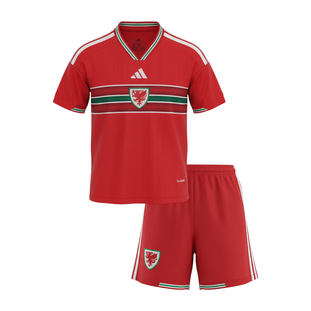 Conjunto Infantil Wales 2026 Primera Equipación Copa del Mundo Kids