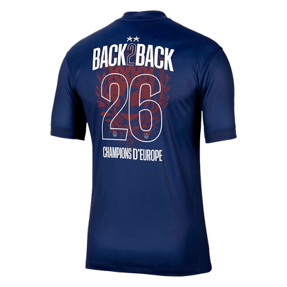 Calidad Premium Camiseta Champions of Europe #26 PSG 2025/26 Primera Equipación -Versión Hincha