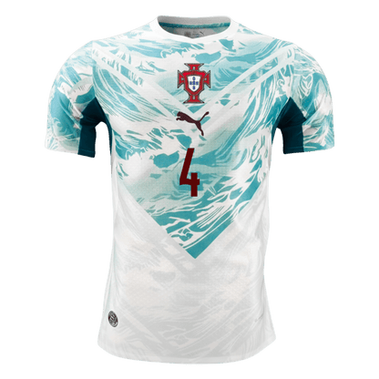 Camiseta Auténtica RÚBEN DIAS #4 Portugal 2026 Segunda Equipación Copa del Mundo -Versión Jugador