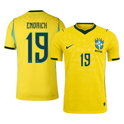 Camiseta Auténtica ENDRICK #19 Brazil 2026 Primera Equipación Copa del Mundo -Versión Jugador