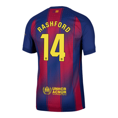 Camiseta Auténtica RASHFORD #14 Barcelona 2025/26 Primera Equipación-Versión Jugador