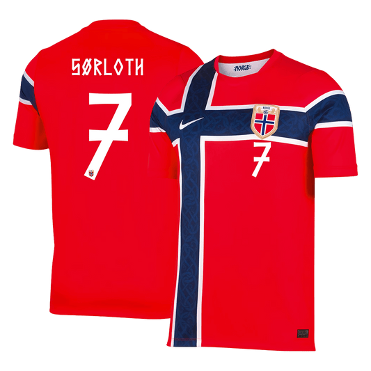 Camiseta Sørloth #7 Noruega 2026 Primera Equipación Copa del Mundo - Versión Hincha