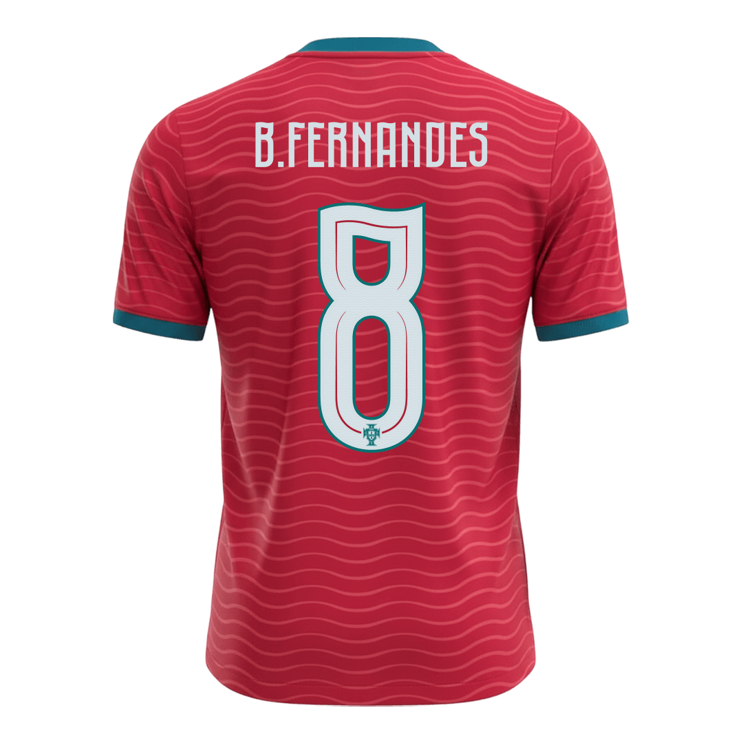 Camiseta B.FERNANDES #8 Portugal 2026 Primera Equipación Copa del Mundo - Versión Hincha