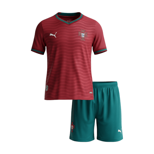 Conjunto Infantil Portugal 2026 Primera Equipación Copa del Mundo Kids