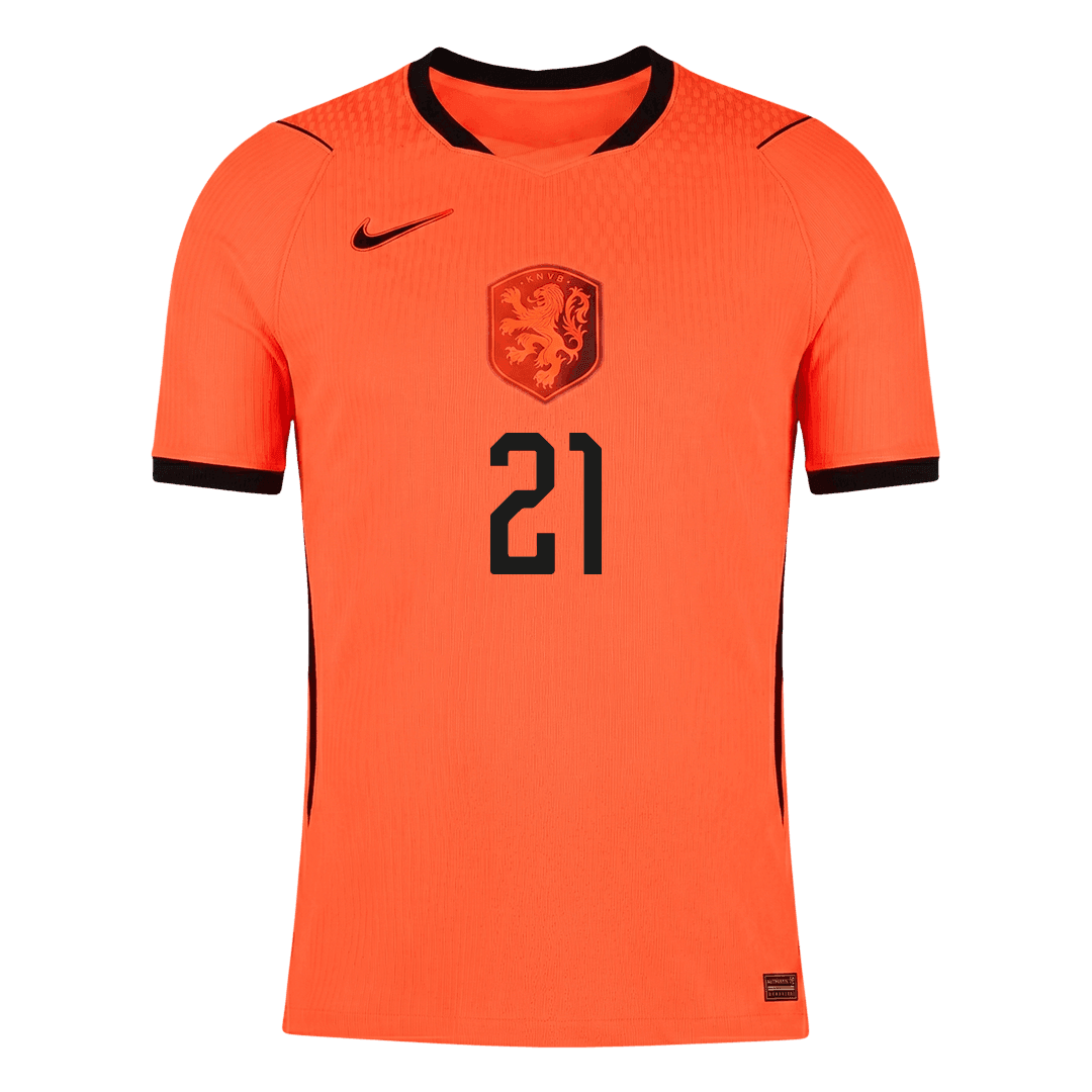 Camiseta Auténtica F.DE JONG #21 Netherlands 2026 Primera Equipación Copa del Mundo -Versión Jugador