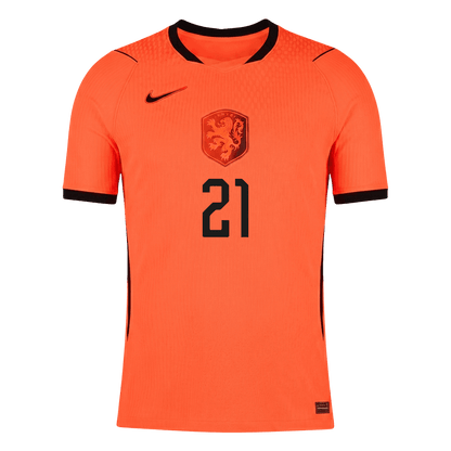 Camiseta Auténtica F.DE JONG #21 Netherlands 2026 Primera Equipación Copa del Mundo -Versión Jugador