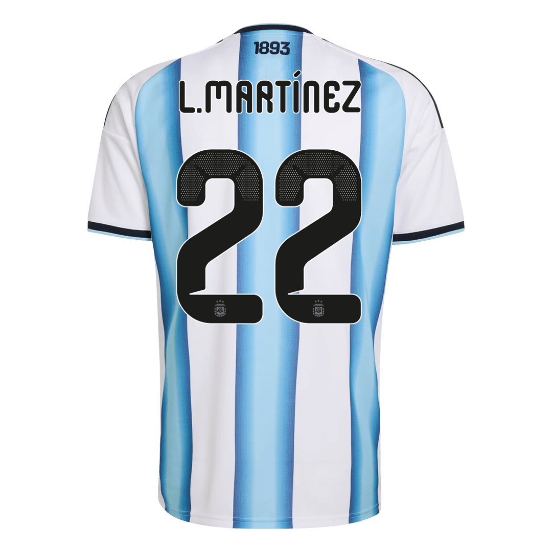 Camiseta L. Martínez #22 Argentina 2026 Primera Equipación Copa del Mundo - Versión Hincha