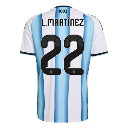 Camiseta L. Martínez #22 Argentina 2026 Primera Equipación Copa del Mundo - Versión Hincha