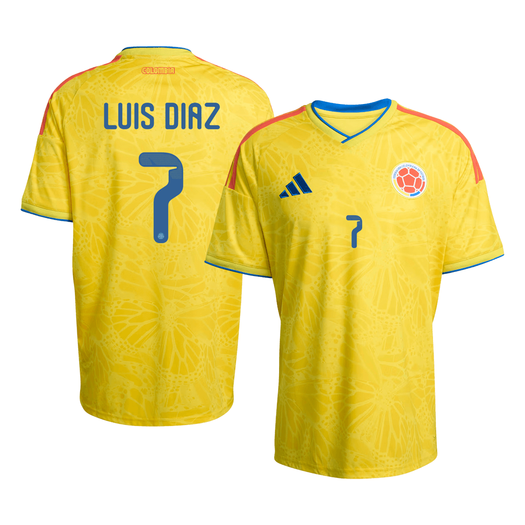 Camiseta Luis Díaz #7 Colombia 2026 Primera Equipación Copa del Mundo - Versión Hincha