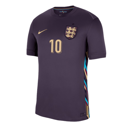 Camiseta BELLINGHAM #10 Inglaterra Euro 2024 Segunda Equipación Visitante Hombre-Versión Hincha