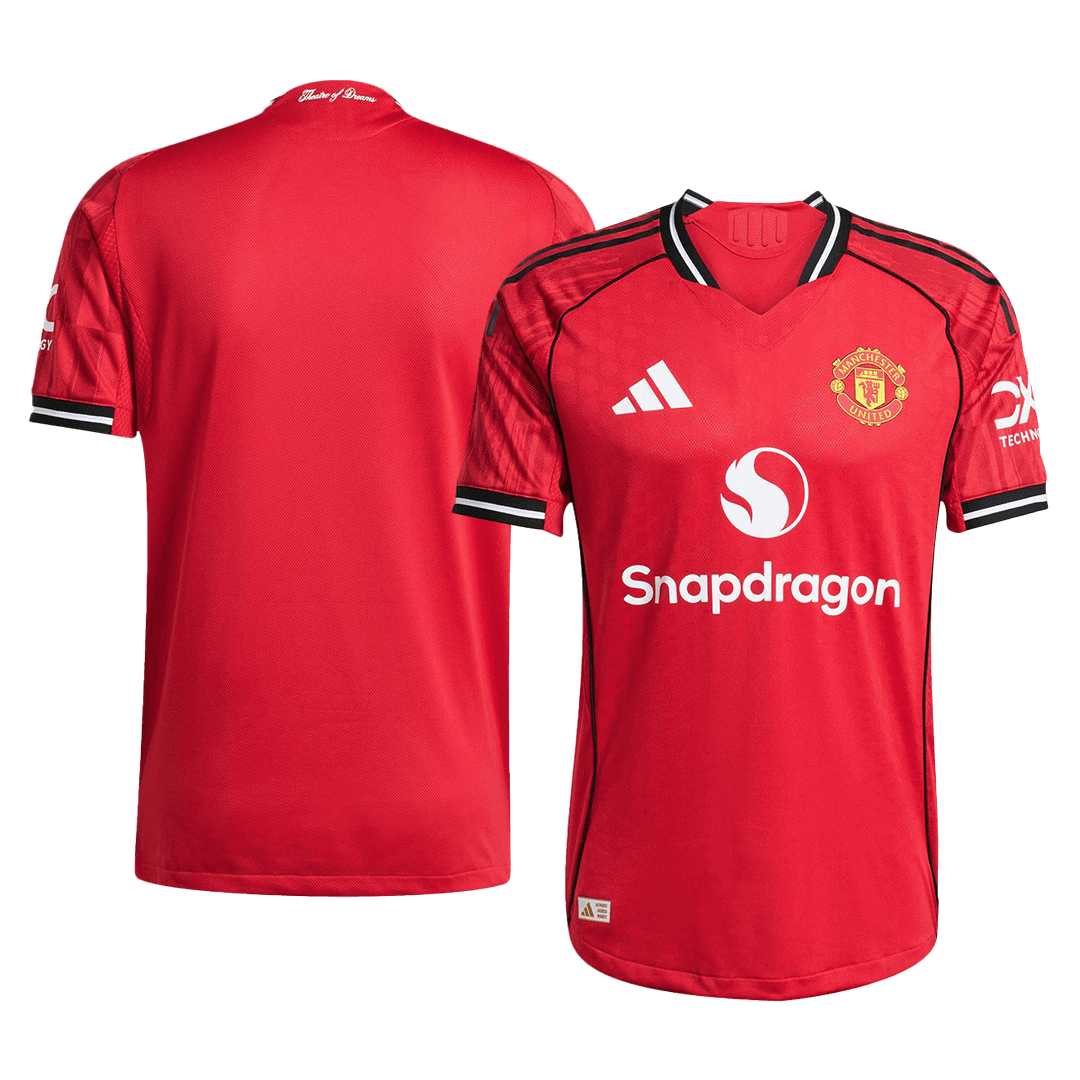 Camiseta Auténtica Manchester United 2025/26 Primera Equipación-Versión Jugador
