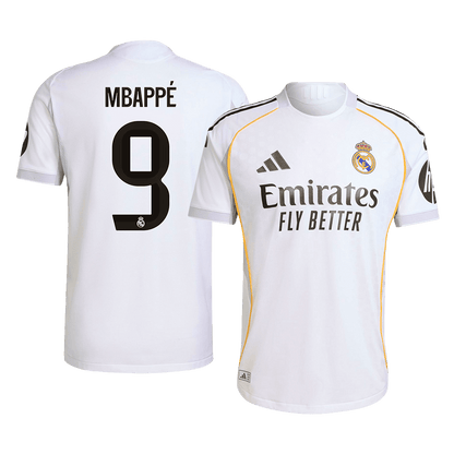 Camiseta MBAPPÉ #9 Real Madrid 2025/26 Primera Equipación Hombre - Versión Jugador