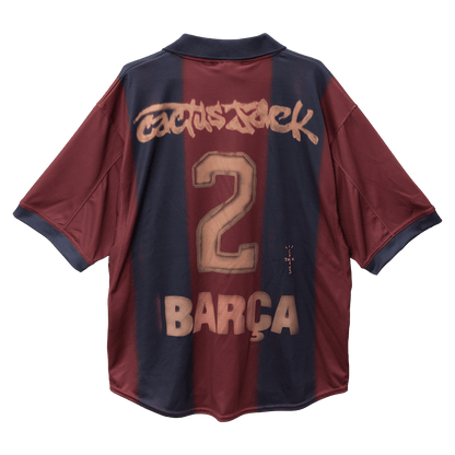 Camiseta Retro 2000/01 Barcelona  X CJ Primera Equipación Hombre - Versión Hincha