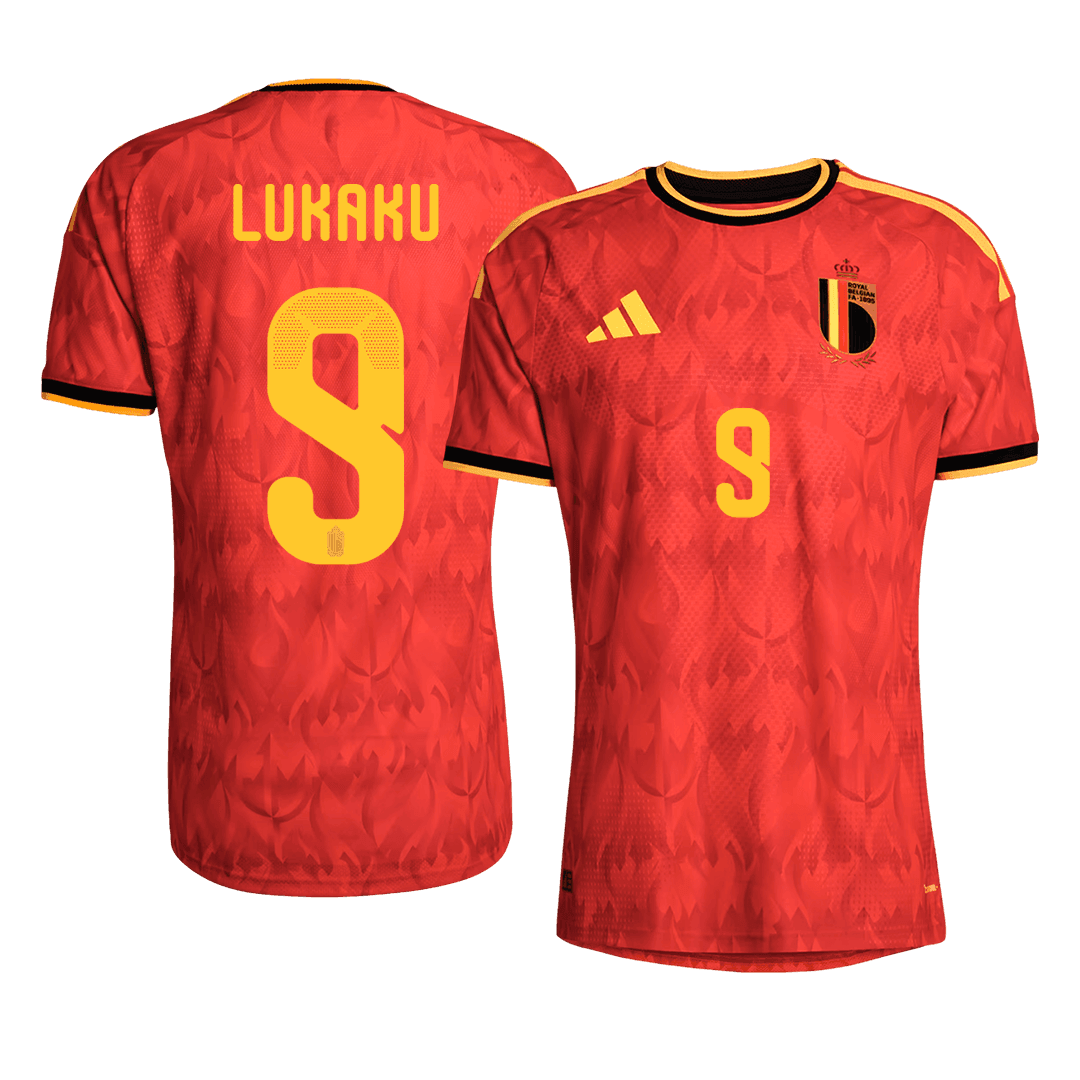 Camiseta Auténtica Lukaku #9 Bélgica 2026 Primera Equipación Copa del Mundo - Versión Jugador