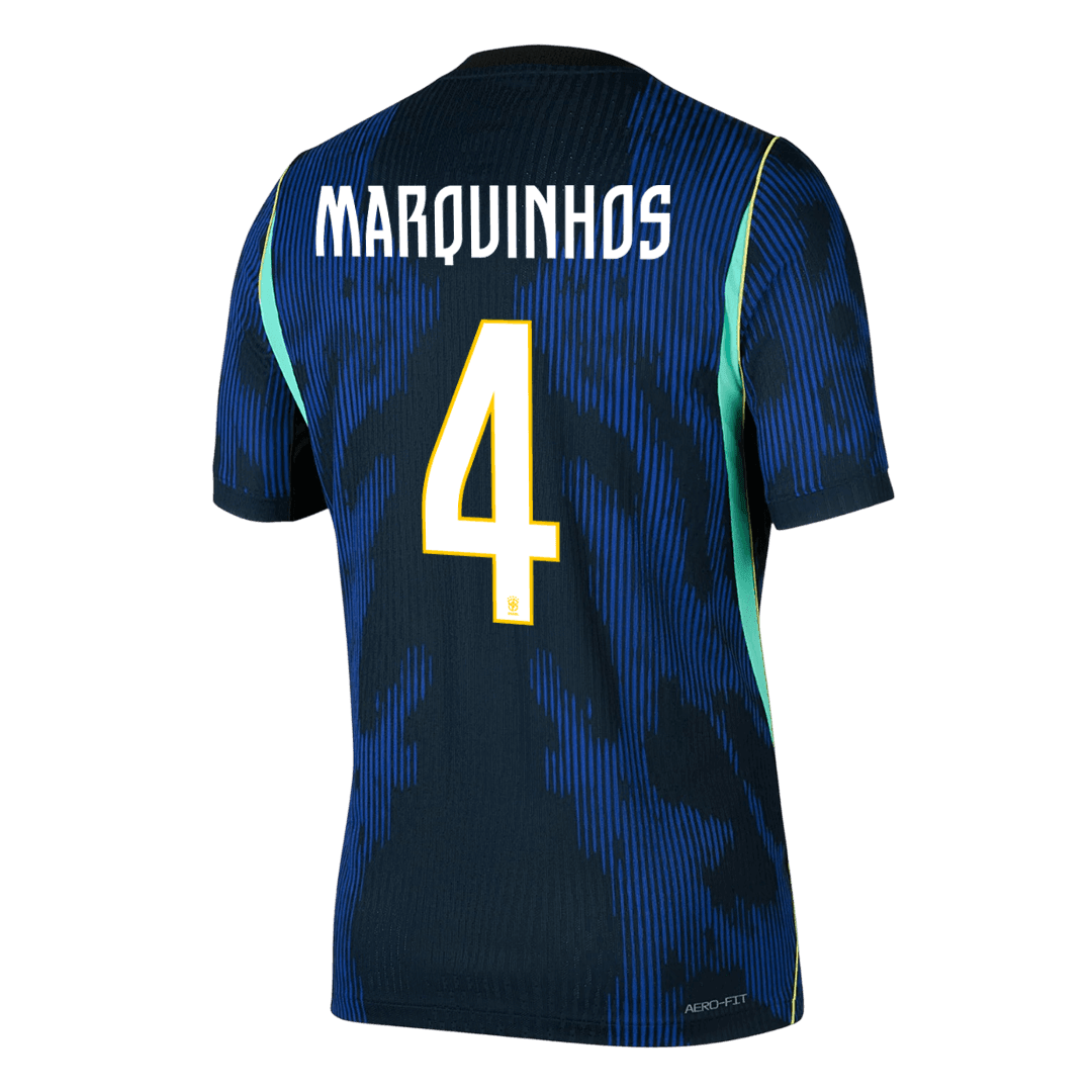 Camiseta Auténtica MARQUINHOS #4 Brazil 2026 Segunda Equipación Copa del Mundo -Versión Jugador