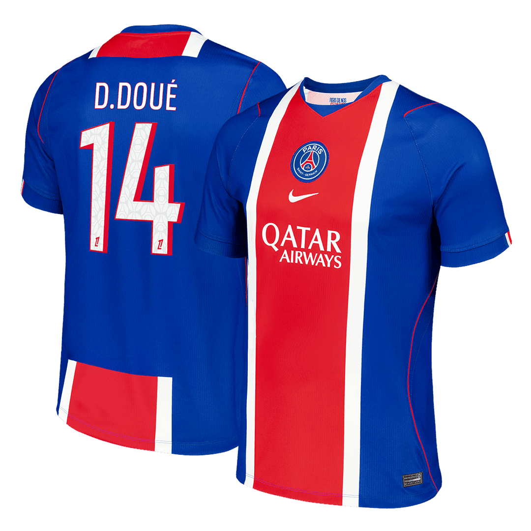 Camiseta D.DOUÉ #14 PSG 2026/27 Primera Equipación - Versión Hincha
