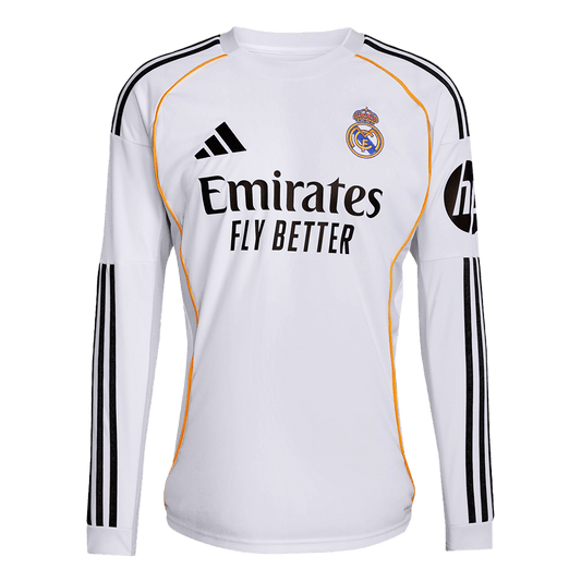 Camiseta Manga Larga Real Madrid 2025/26 Primera Equipación-Versión Hincha