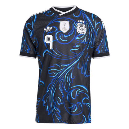 Camiseta Auténtica J. ÁLVAREZ #9 Argentina 2026 Segunda Equipación Copa del Mundo -Versión Jugador