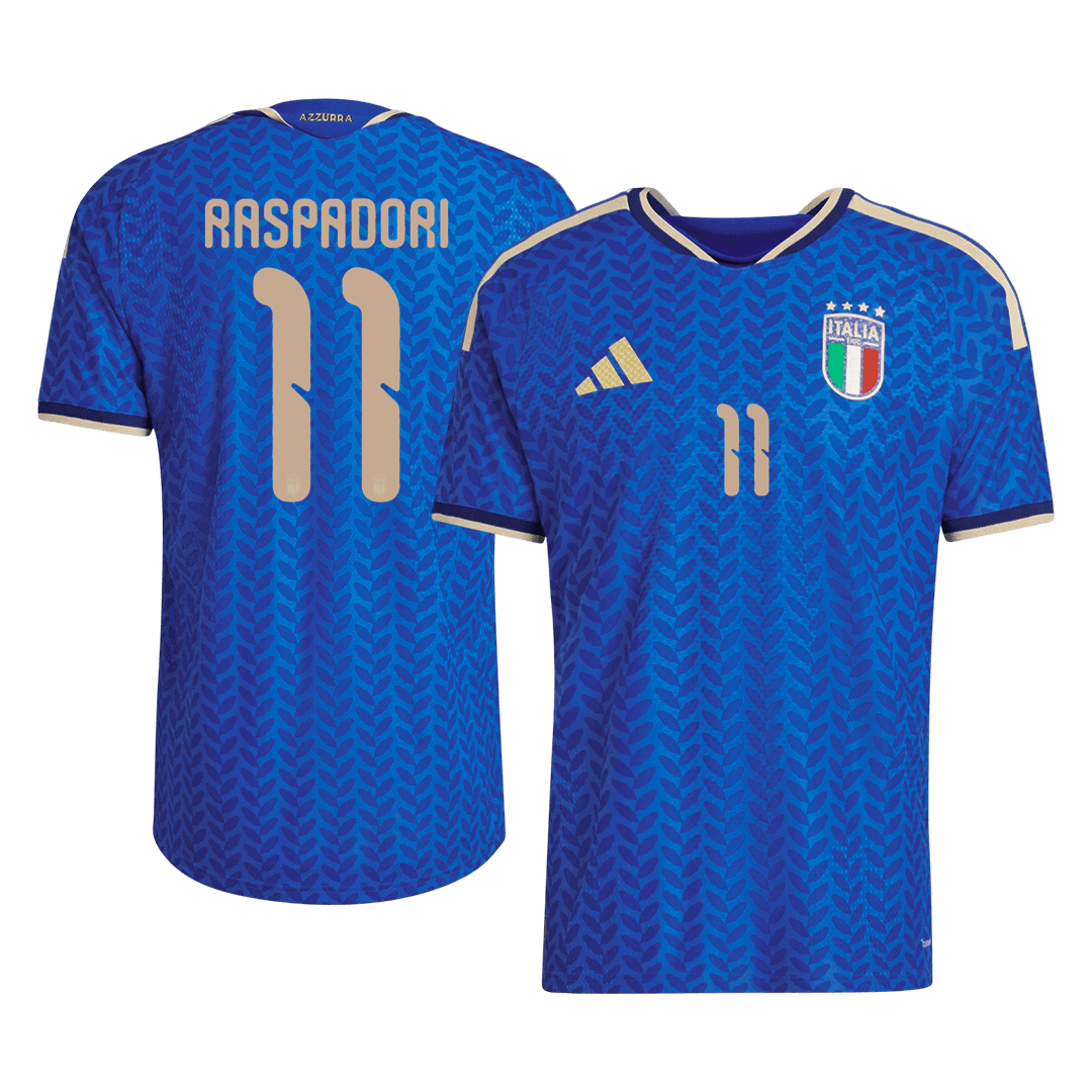 Camiseta Auténtica Raspadori #11 Italia 2026 Primera Equipación Copa del Mundo - Versión Jugador