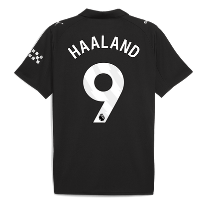 Camiseta HAALAND #9 Manchester City 2025/26 Segunda Equipación-Versión Hincha
