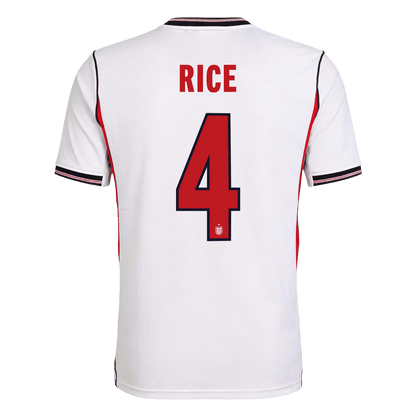 Camiseta Rice #4 Inglaterra 2026 Primera Equipación Copa del Mundo - Versión Hincha - Vista 2