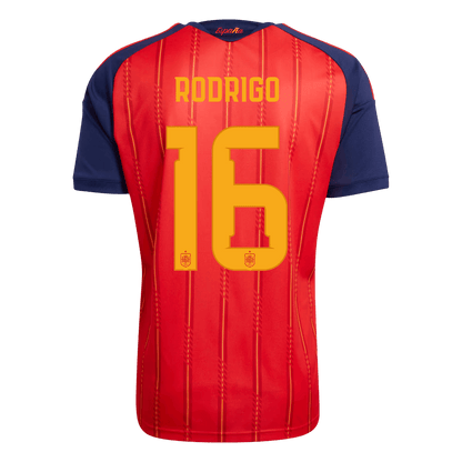Calidad Premium Camiseta RODRIGO #16 Spain 2026 Primera Equipación Copa del Mundo -Versión Hincha