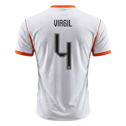 Camiseta Auténtica VIRGIL #4 Netherlands 2026 Segunda Equipación Copa del Mundo -Versión Jugador