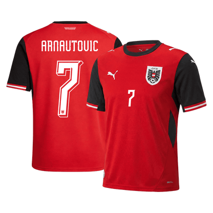 Camiseta Arnautovic #7 Austria 2026 Primera Equipación Copa del Mundo - Versión Hincha
