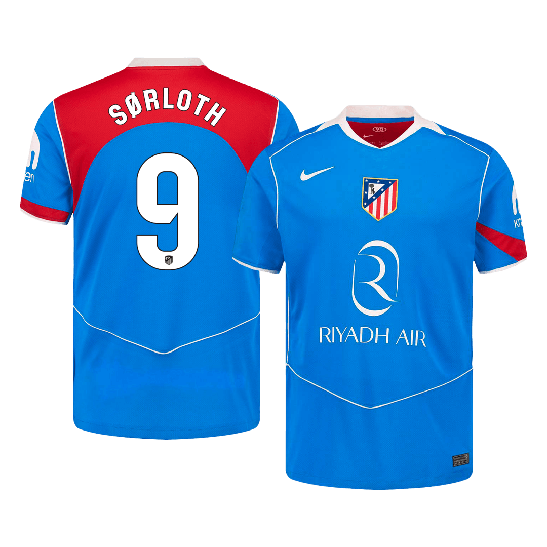 Camiseta Sørloth #9 Atletico Madrid 2025/26 Tercera Equipación - Versión Hincha