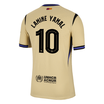 UCL Camiseta Auténtica LAMINE YAMAL #10 Barcelona 2025/26 Segunda Equipación-Versión Jugador