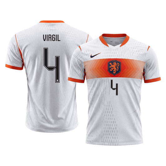 Camiseta Auténtica Virgil #4 Países Bajos 2026 Segunda Equipación Copa del Mundo - Versión Jugador