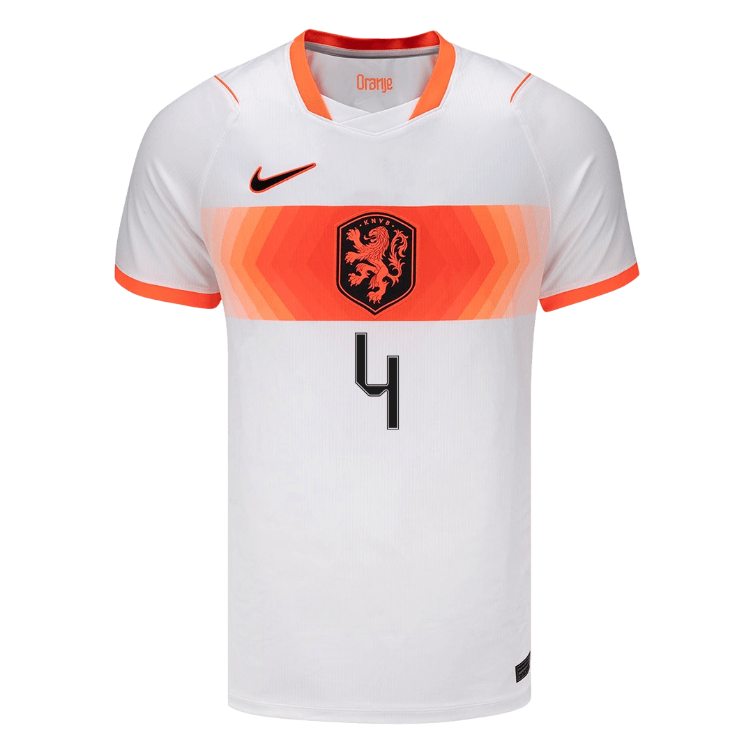 Camiseta VIRGIL #4 Netherlands 2026 Segunda Equipación Copa del Mundo - Versión Hincha