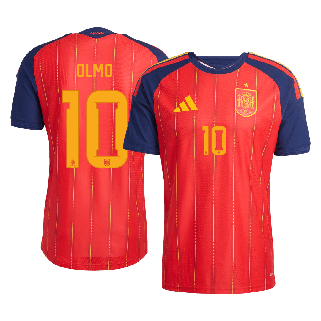 Camiseta Auténtica OLMO #10 Spain 2026 Primera Equipación Copa del Mundo -Versión Jugador