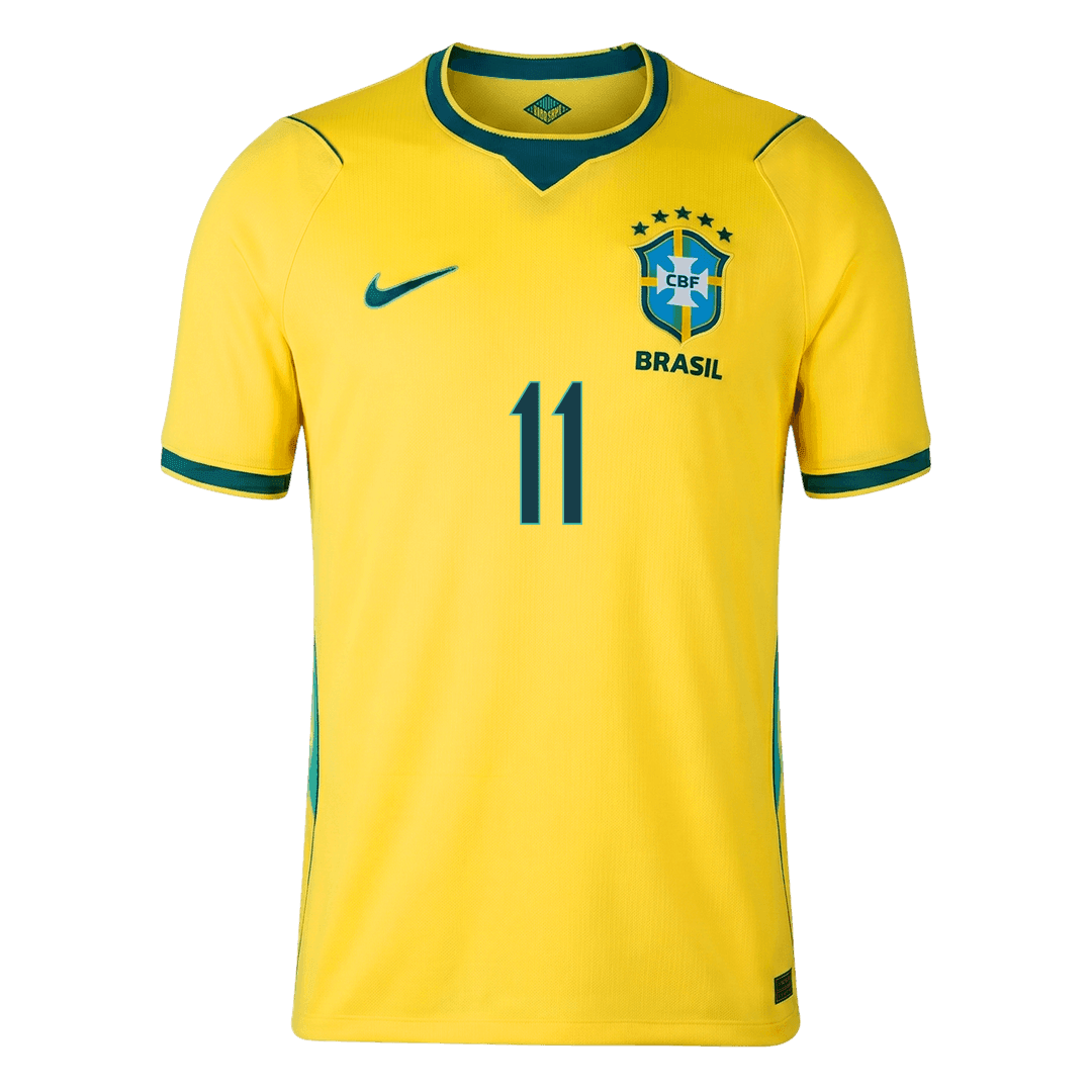 Camiseta RAPHINHA #11 Brazil 2026 Primera Equipación Copa del Mundo - Versión Hincha