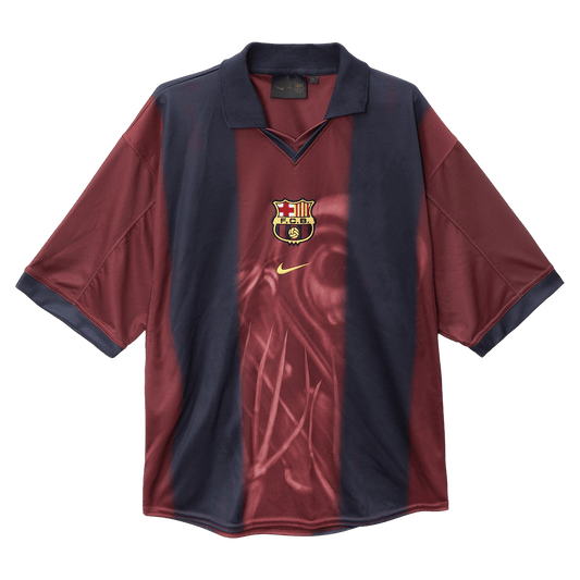 Camiseta Retro 2000/01 Barcelona  X CJ Primera Equipación Hombre - Versión Hincha