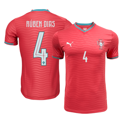 Camiseta Auténtica RÚBEN DIAS #4 Portugal 2026 Primera Equipación Copa del Mundo -Versión Jugador