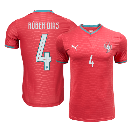 Camiseta Auténtica RÚBEN DIAS #4 Portugal 2026 Primera Equipación Copa del Mundo -Versión Jugador