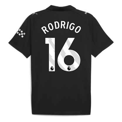 Camiseta RODRIGO #16 Manchester City 2025/26 Segunda Equipación-Versión Hincha