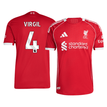 Camiseta Auténtica VIRGIL #4 Liverpool 2025/26 Primera Equipación-Versión Jugador