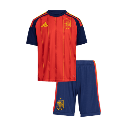 Conjunto Infantil España 2026 Primera Equipación Copa del Mundo