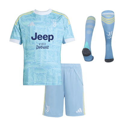Conjunto Infantil Completo Juventus 2025/26 Segunda Equipación Kids