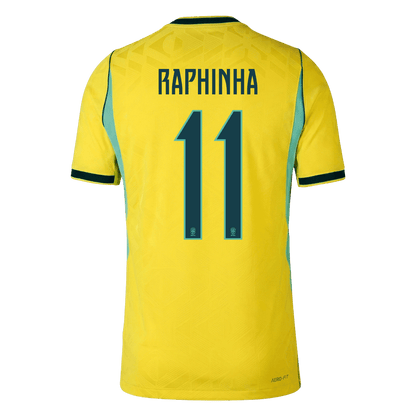 Camiseta Auténtica RAPHINHA #11 Brazil 2026 Primera Equipación Copa del Mundo -Versión Jugador