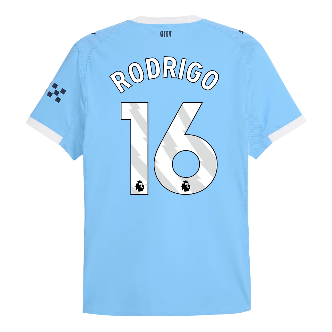 Camiseta RODRIGO #16 Manchester City 2025/26 Primera Equipación - Versión Jugador