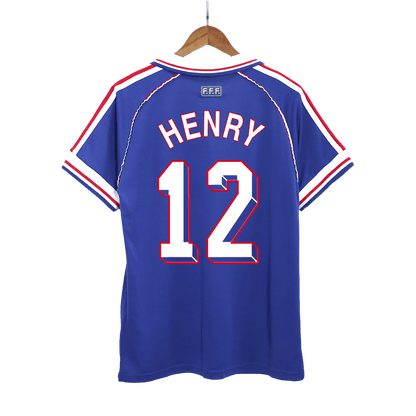 Camiseta Retro 1998 HENRY #12 Francia Primera Equipación Copa del Mundo