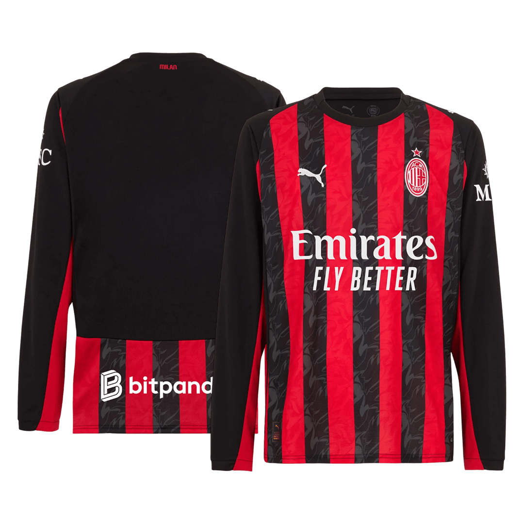 Manga Larga AC Milan 2025/26 Primera Equipación - Versión Hincha