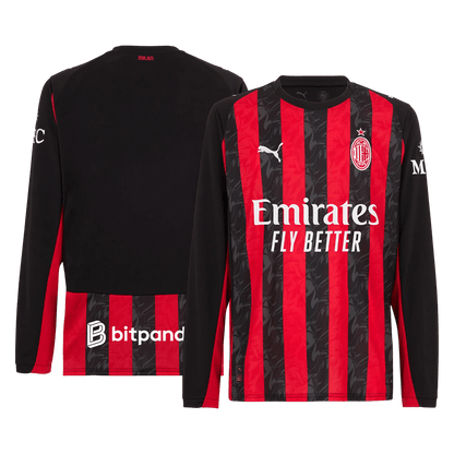 Manga Larga AC Milan 2025/26 Primera Equipación - Versión Hincha
