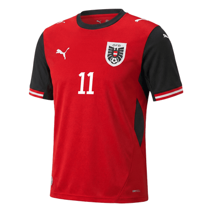Camiseta GREGORITSCH #11 Austria 2026 Primera Equipación Copa del Mundo - Versión Hincha