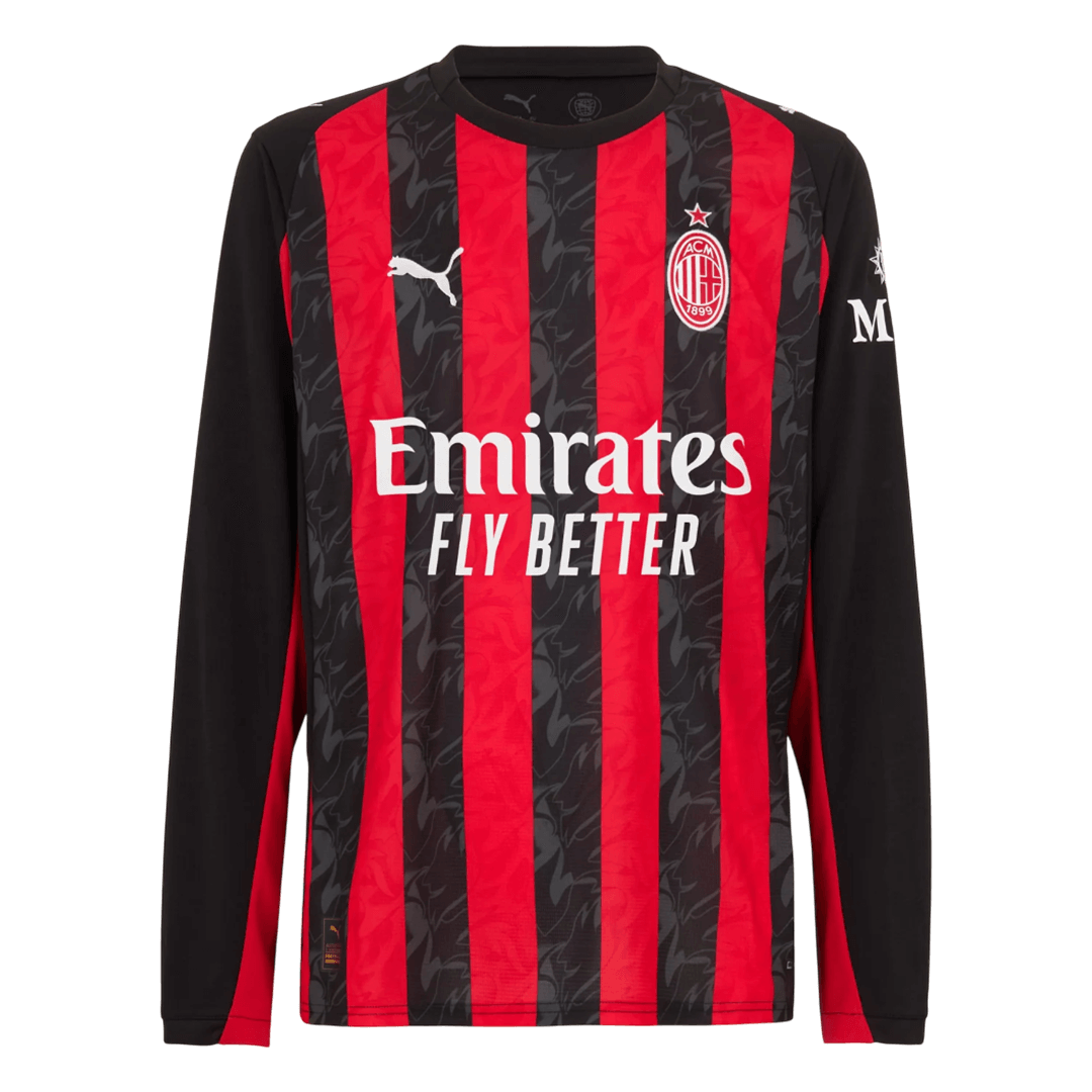 Manga Larga AC Milan 2025/26 Primera Equipación - Versión Hincha